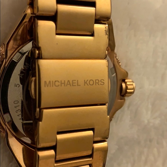 Michael Kors Rose-Gold Sparkle Jewel Crystal Watch - Picture 6 of 7